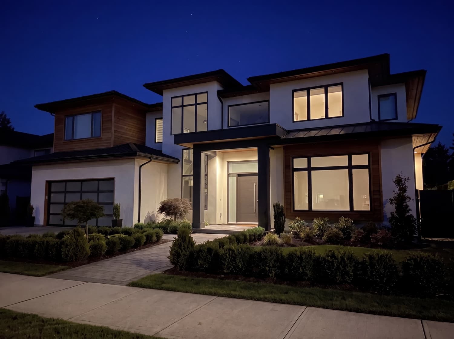 A home in daylight with the permanent lighting switched off