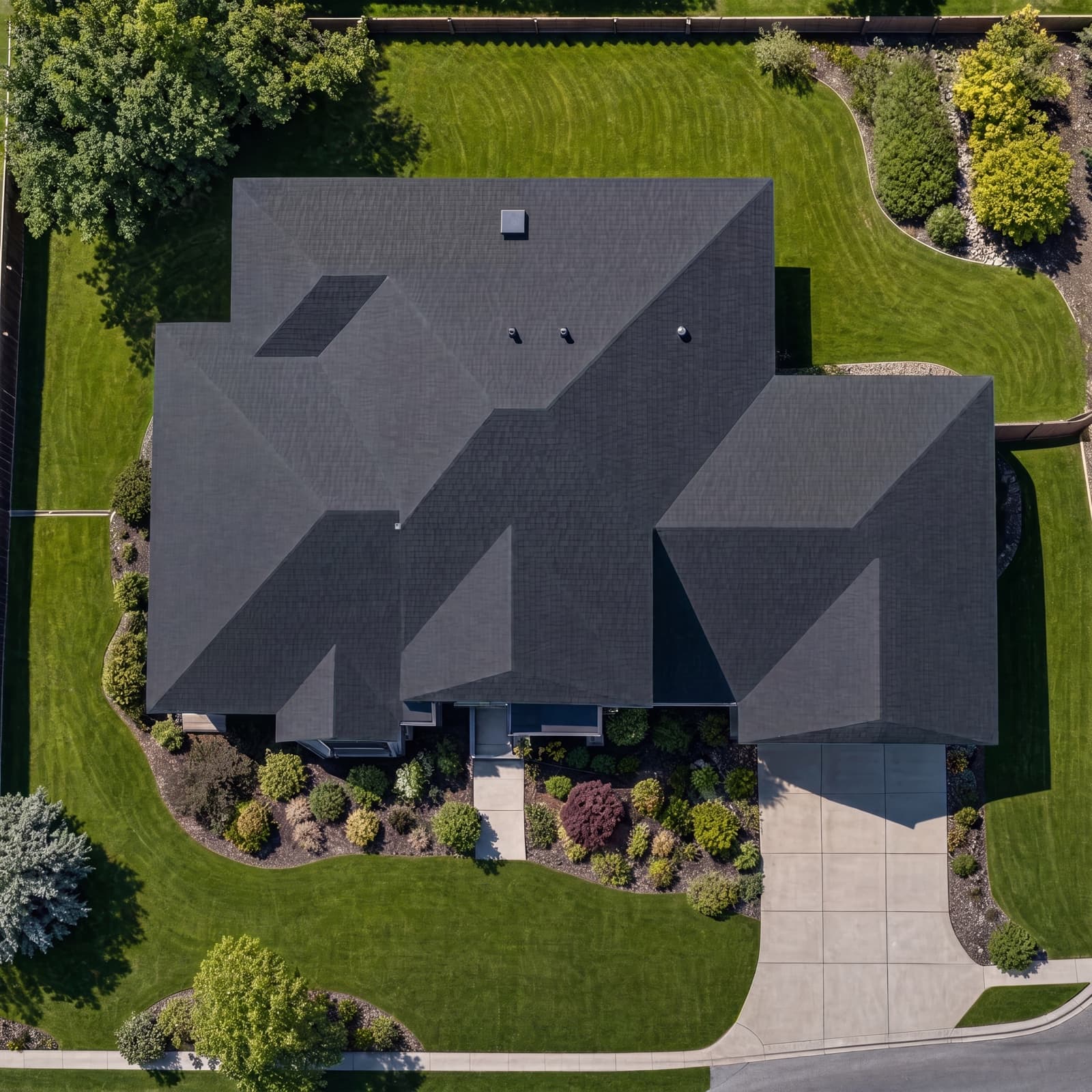 Raw satellite view of a home before measuring